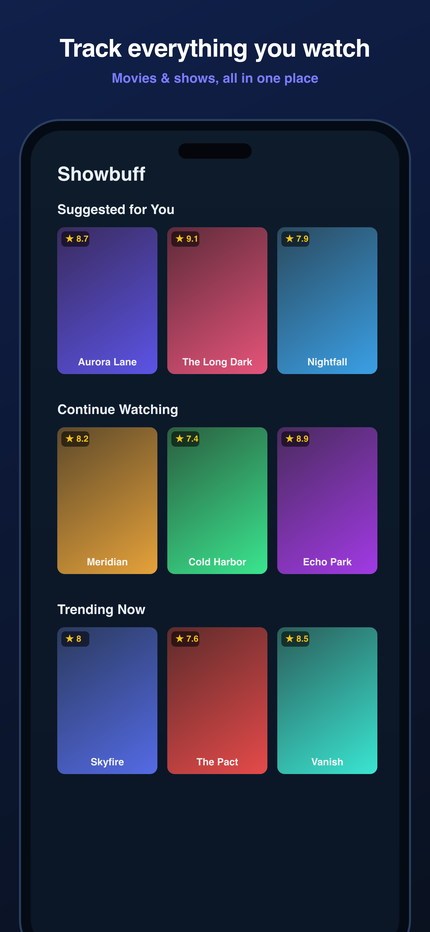 Home screen with suggestions